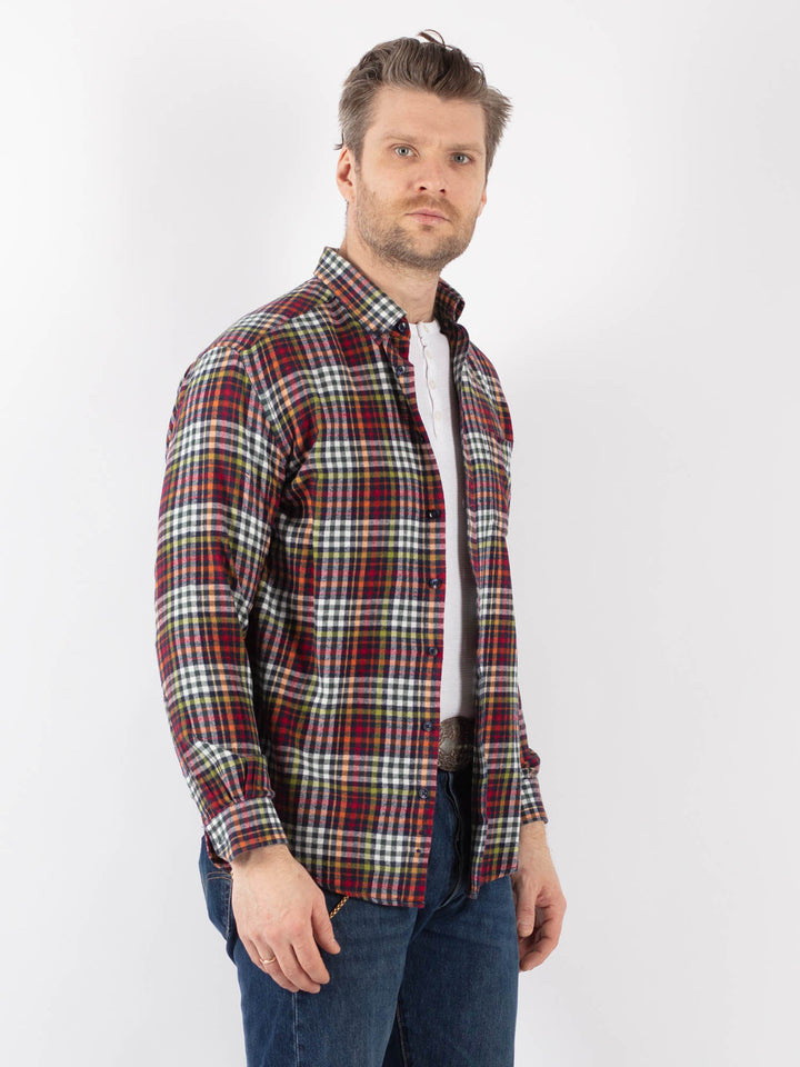 Vintage 00's Men Plaid Flannel Shirt in Multi