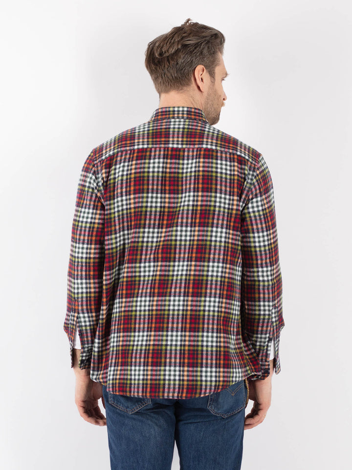 Vintage 00's Men Plaid Flannel Shirt in Multi