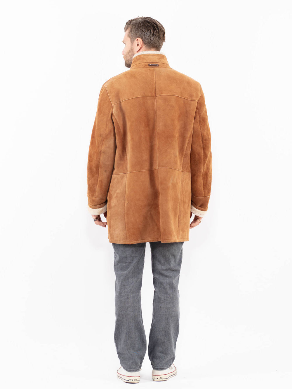 Vintage 00's Men Sheepskin Coat in BrownZ1927