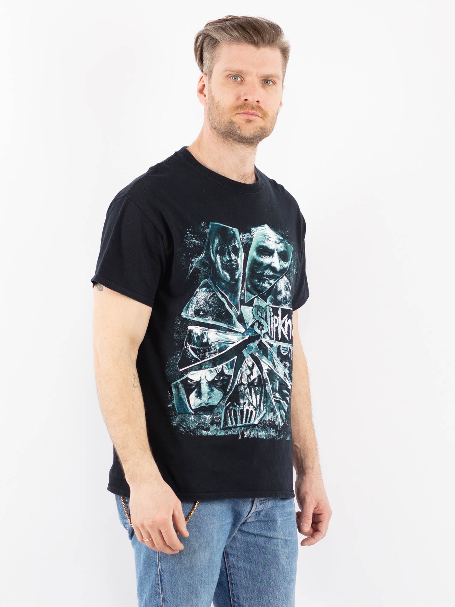 Online Vintage Store | Vintage 00's Men Slipknot Print T-Shirt in