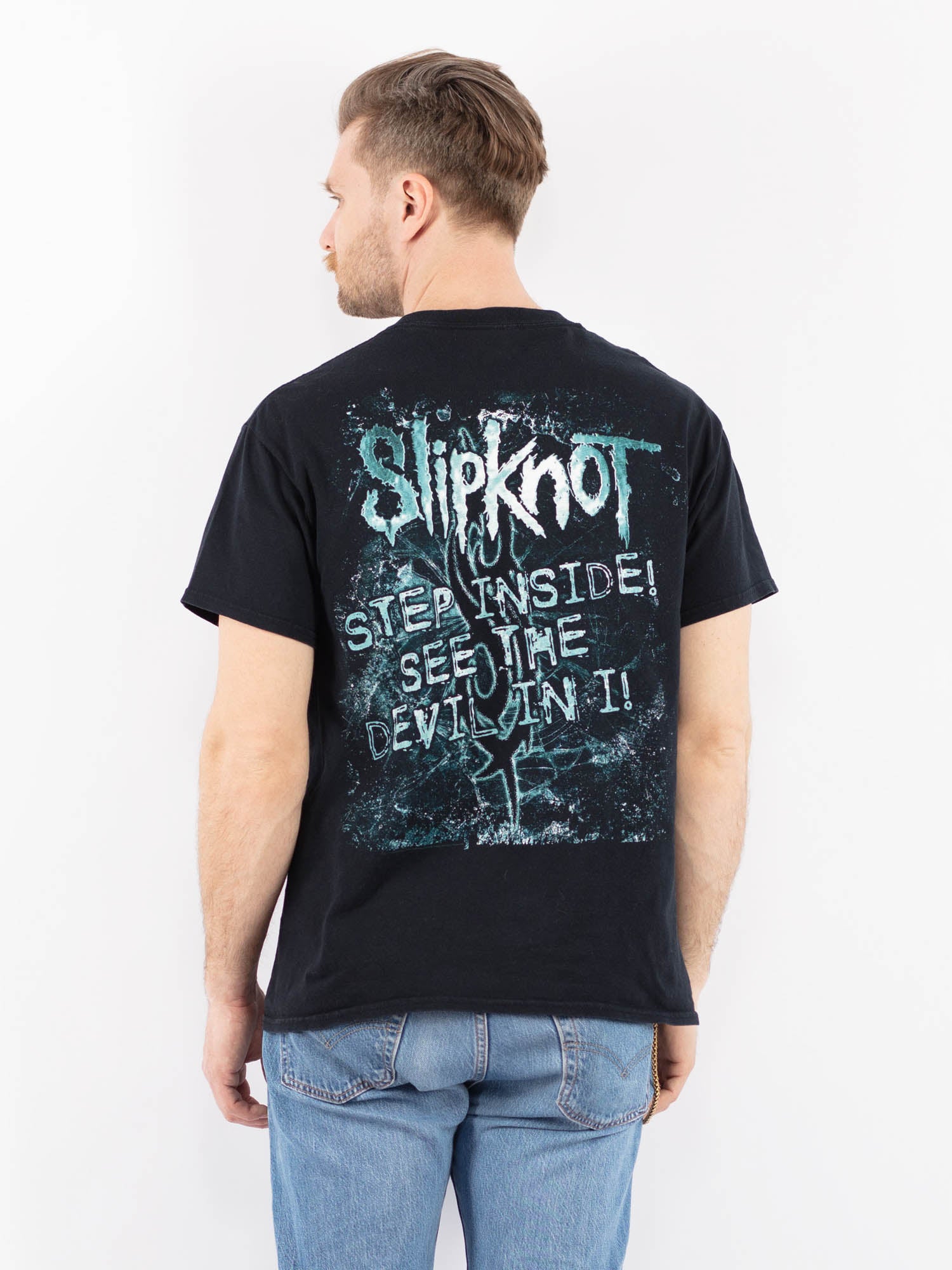 Online Vintage Store | Vintage 00's Men Slipknot Print T-Shirt in
