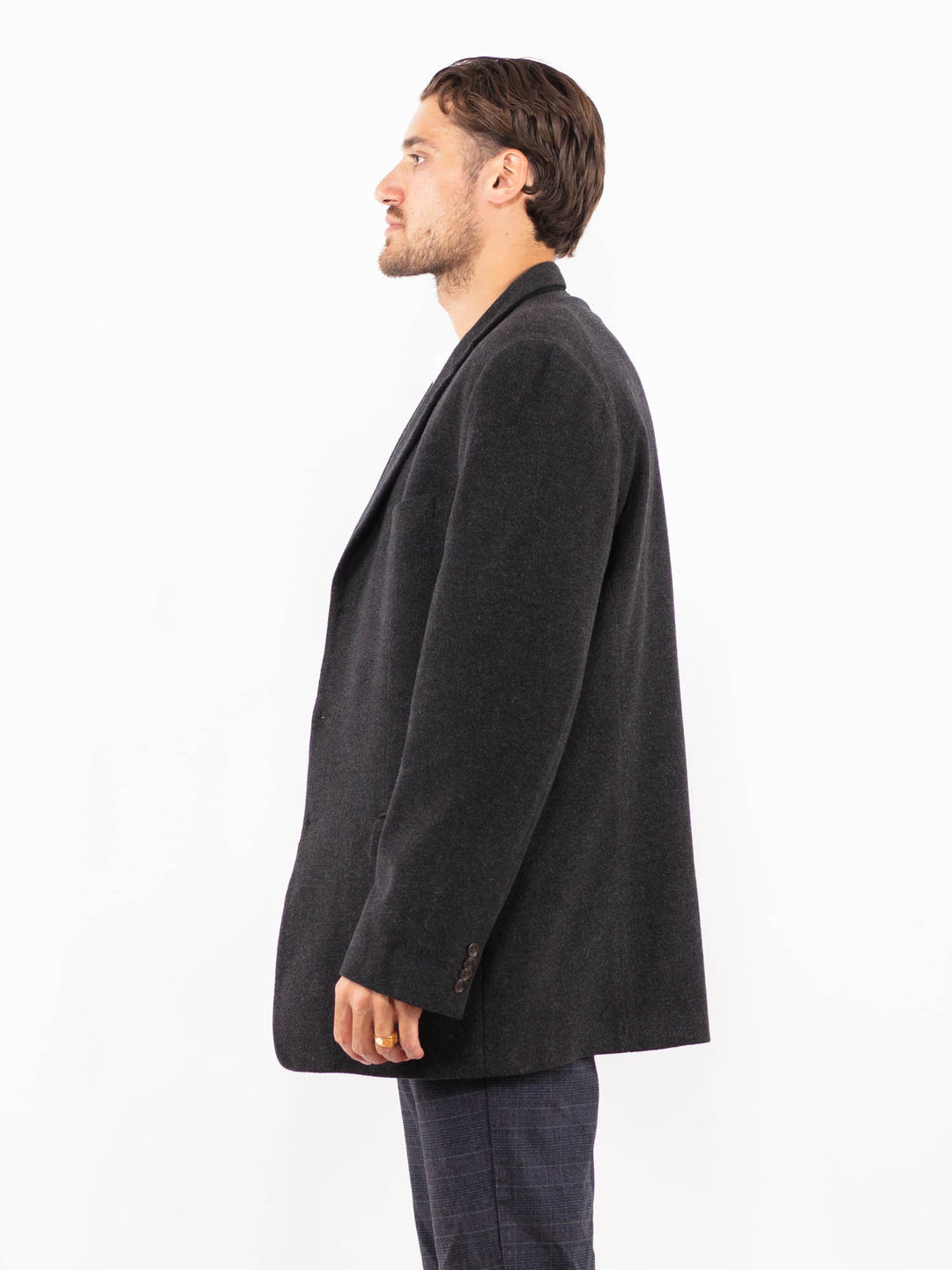 Vintage 00's Men Wool Blend Blazer in GrayZ2162