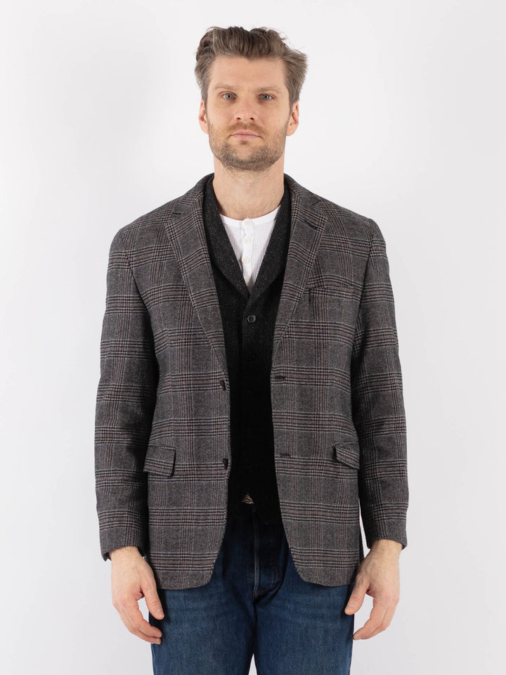 Vintage 00's Men Wool Blend Blazer Jacket in GrayZ1210