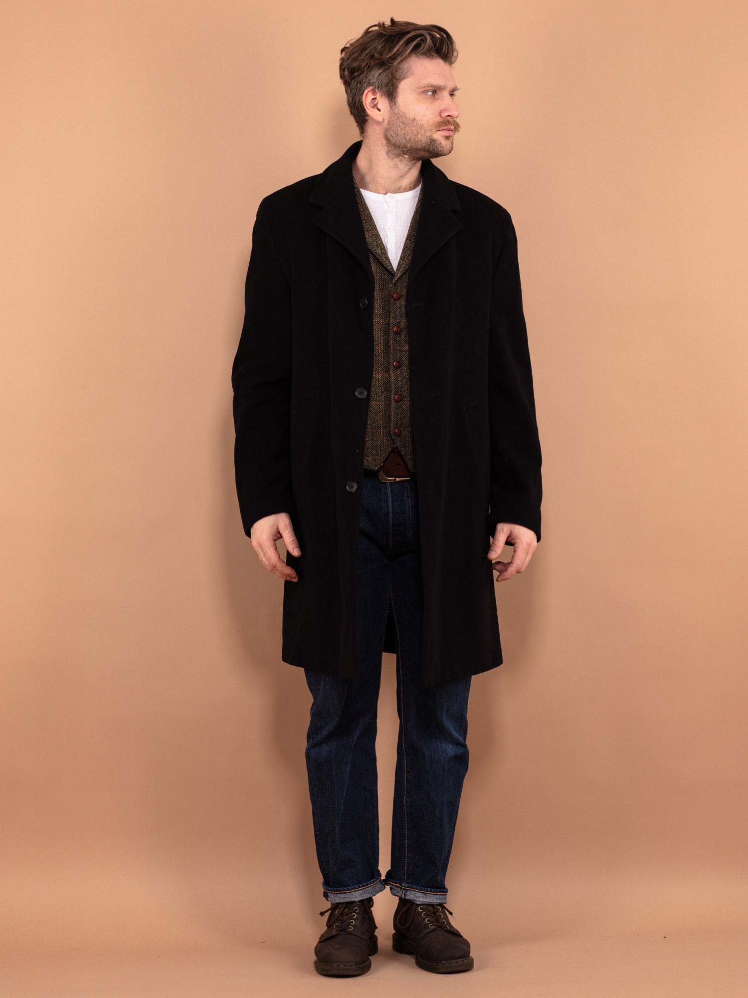 Classic men's overcoat best sale