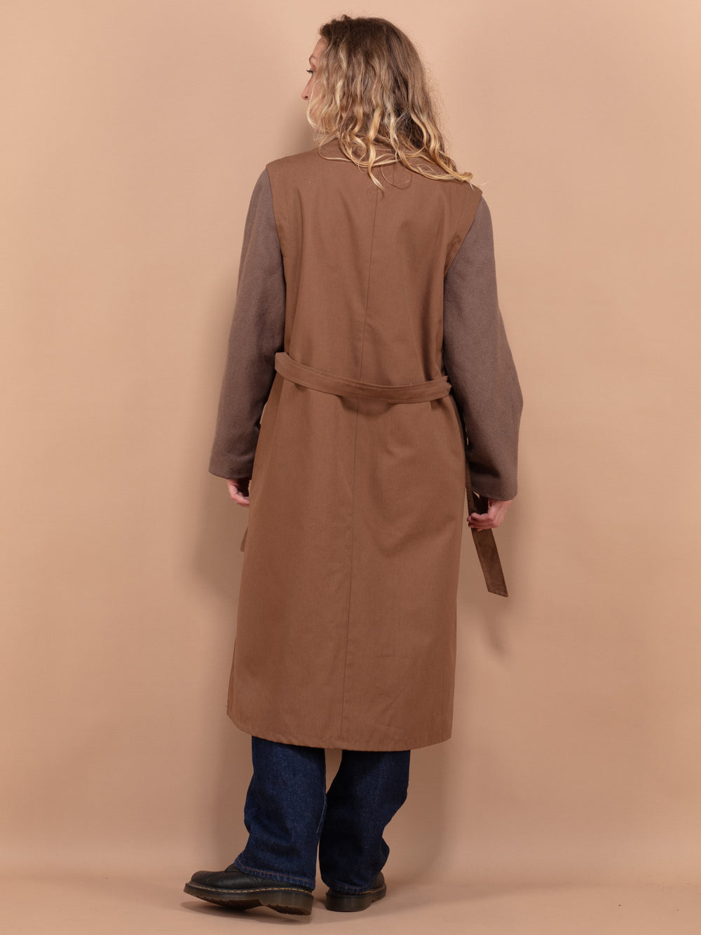 Vintage 00's Women Wool Blend Coat in Brown - NorthernGrip