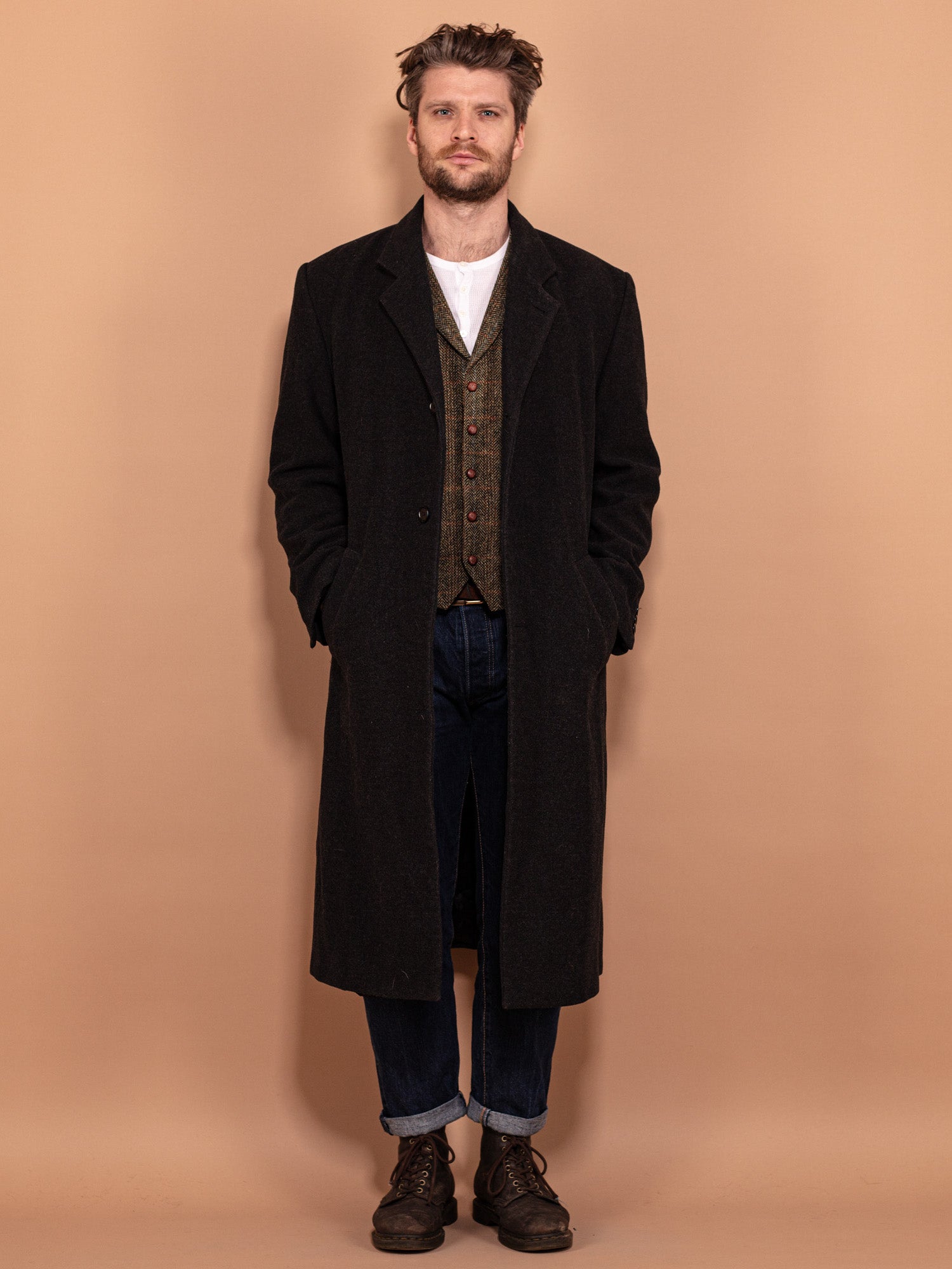Online Vintage Store | 00's Men Wool Blend Coat | Northern Grip