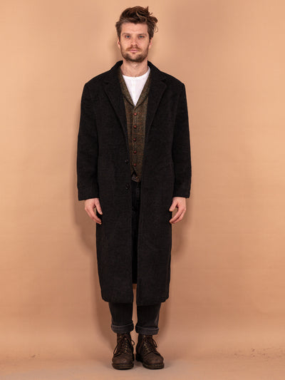 Wool Blend Coat 00s, Wool Coat In Gray Size L, Vintage Wool Coat, Spring Wool Coat, Peaky Blinders Coat, Minimalist Vintage Outerwear