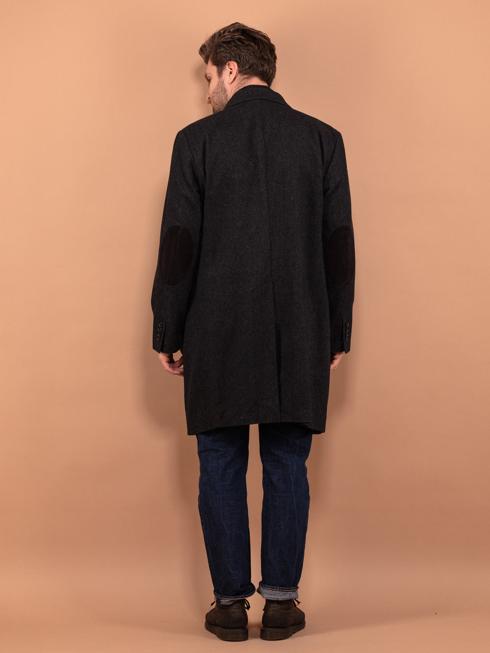 Vintage 00's Men Wool Blend Coat in Gray - NorthernGrip