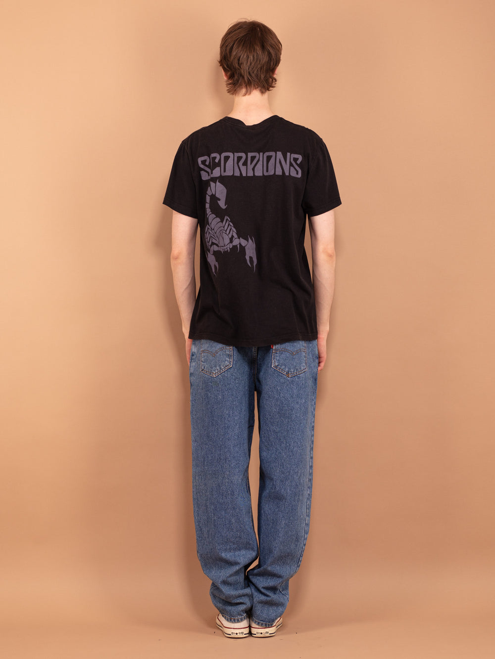Vintage 00's Men T-shirt with Scorpions band print - NorthernGrip