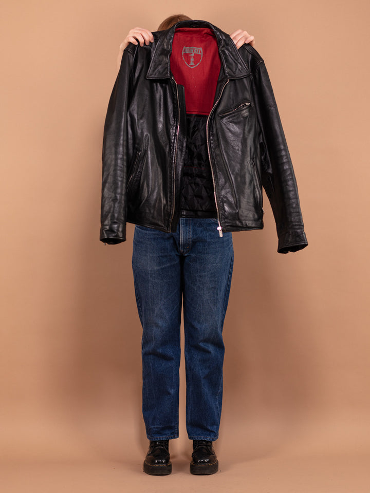 Vintage 00's Women Biker Leather Jacket - NorthernGrip