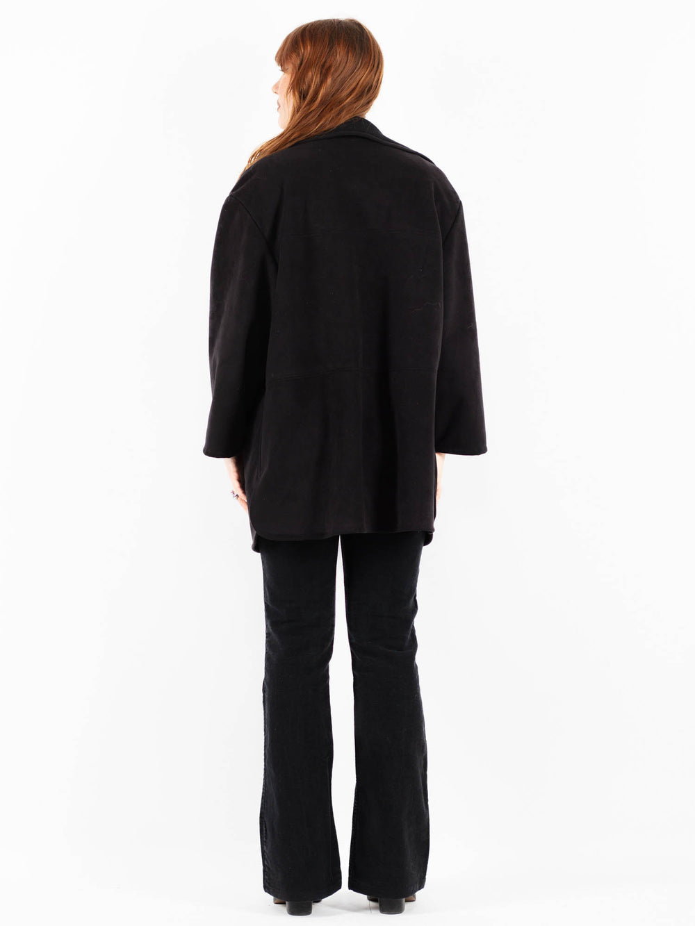 Vintage 00's Women Faux Sheepskin Coat in BlackV9840
