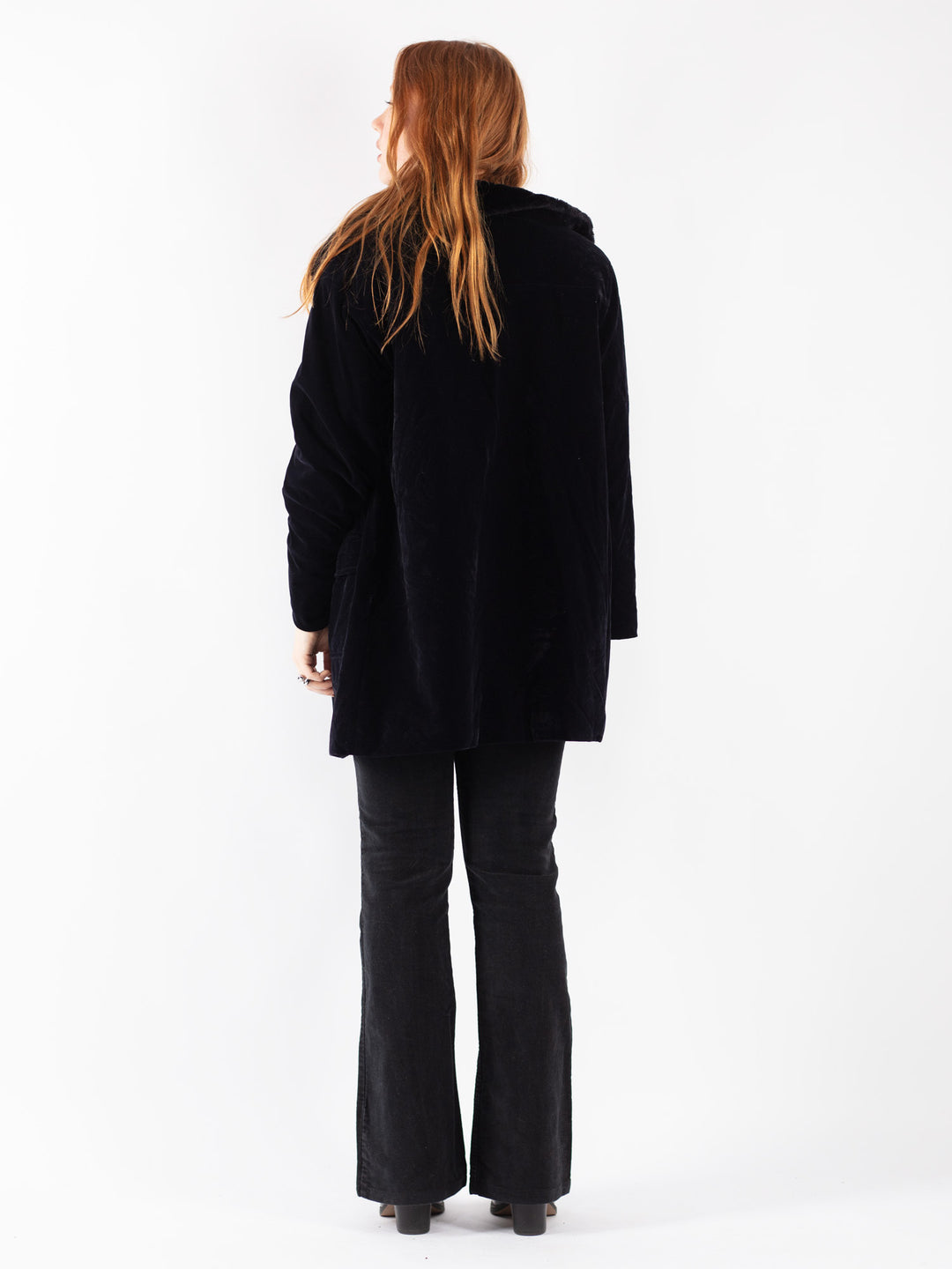 Vintage 00's Women Suede Coat in Blue