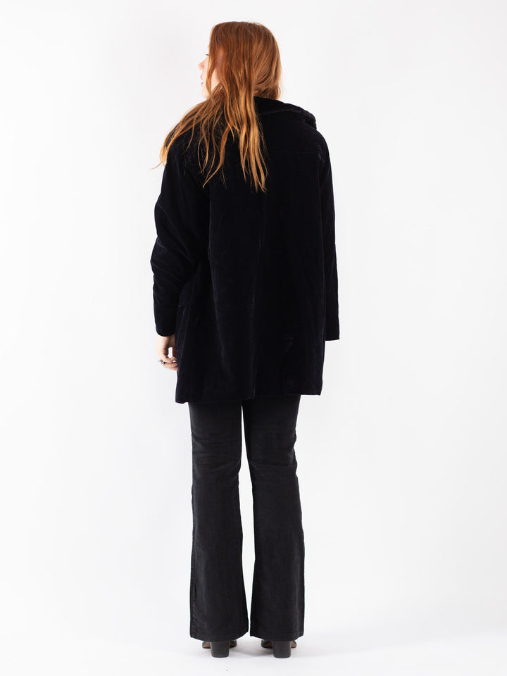 Vintage 00's Women Suede Coat in Blue