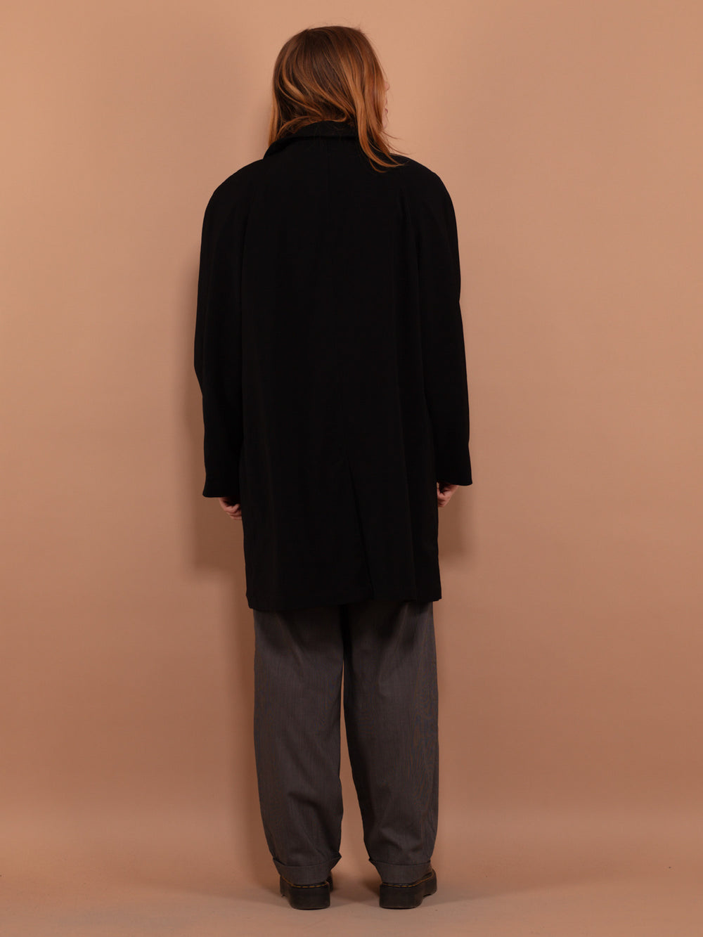 Vintage 00's Women Mac Style Coat in Black - NorthernGrip
