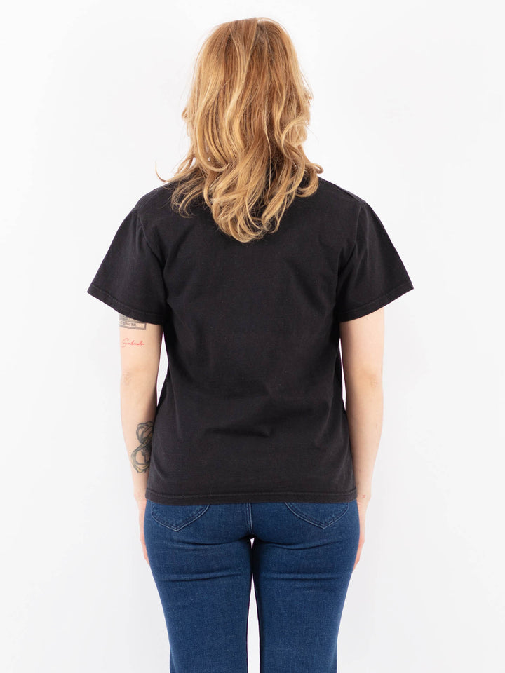 Vintage 00's Women Metallica Print T-Shirt in Black
