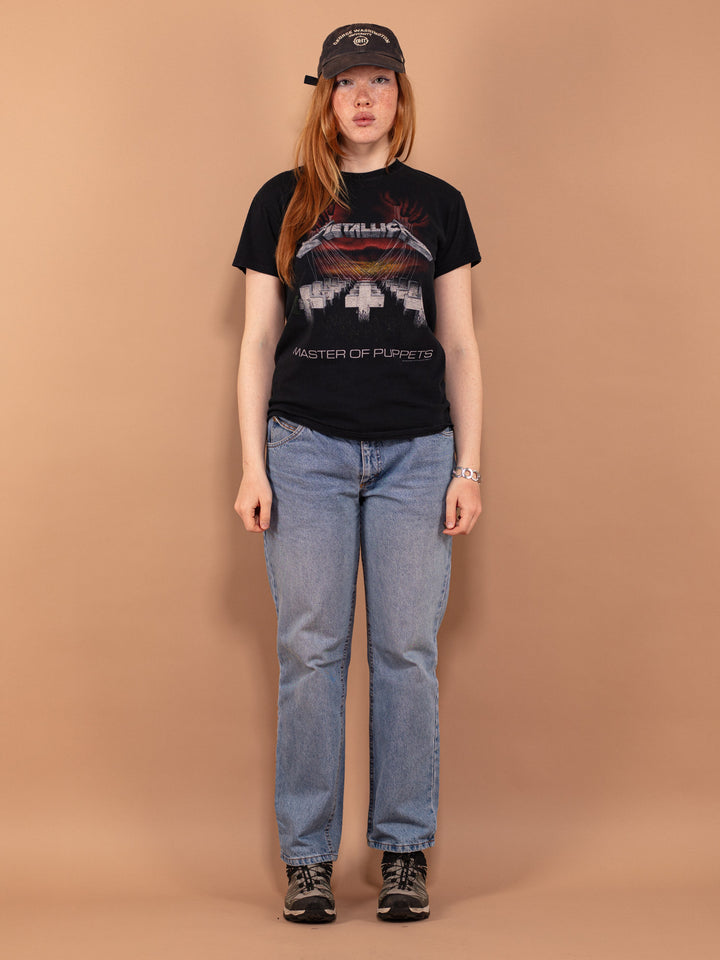 Vintage 00's Women T-shirt with Metallica print