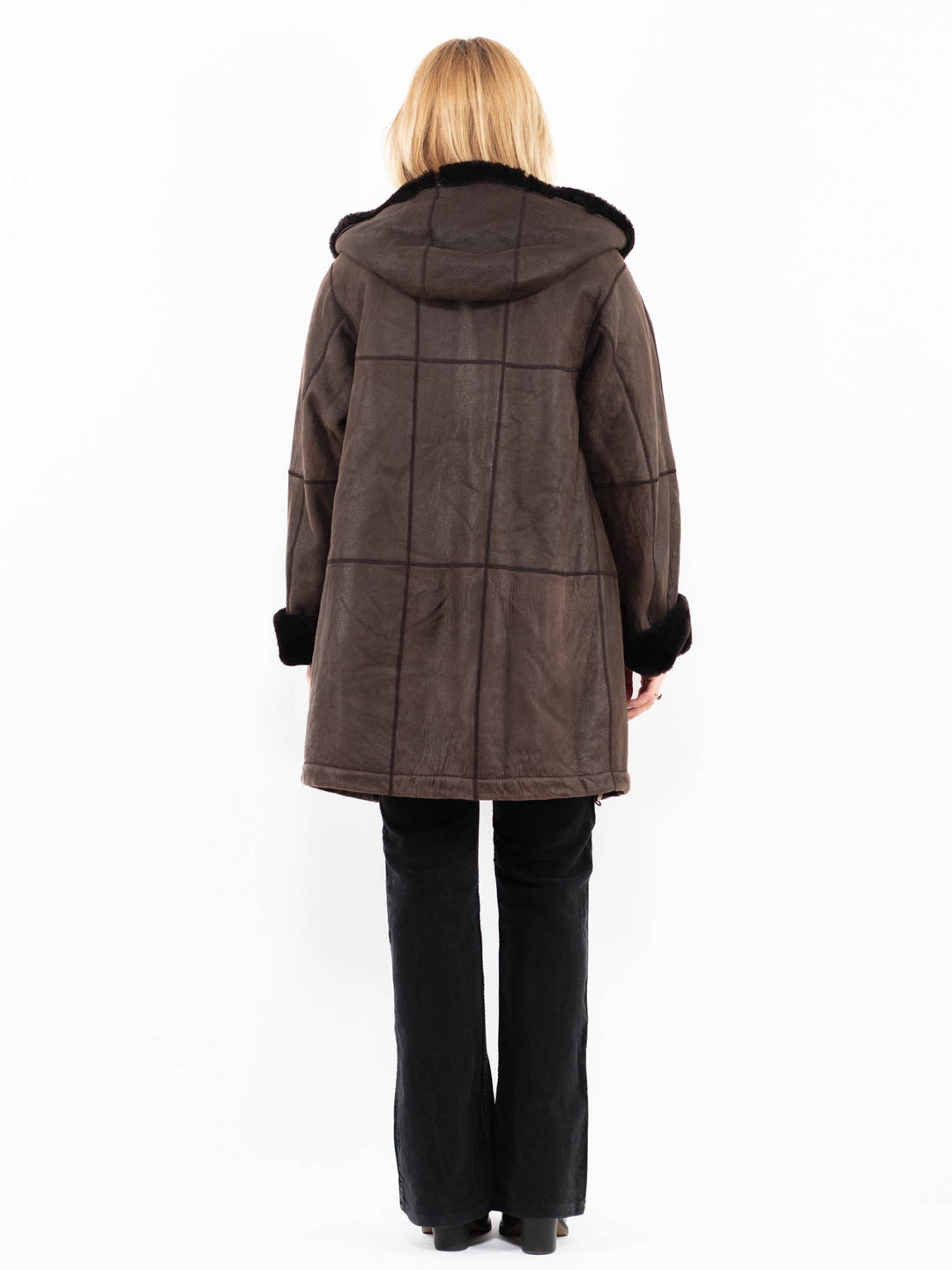 Vintage 00's Women Sheepskin Coat in BrownA0149