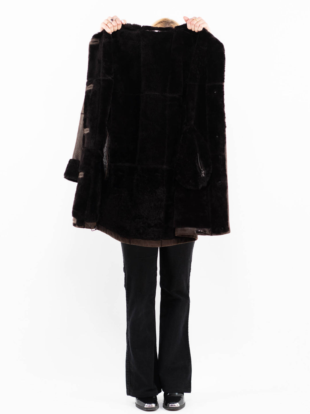 Vintage 00's Women Sheepskin Coat in BrownA0149