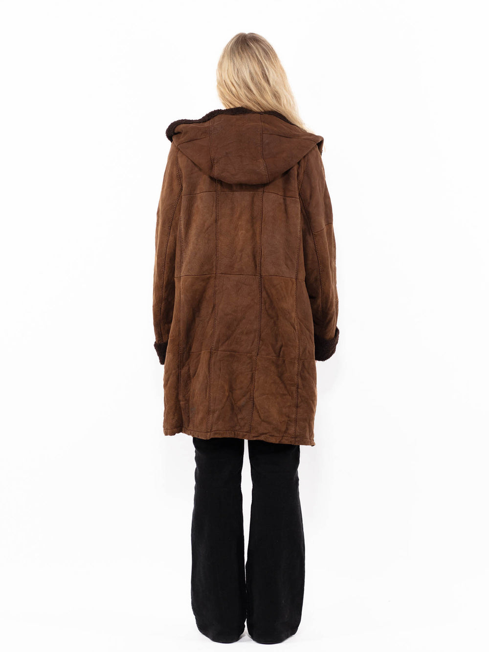 Vintage 00's Women Sheepskin Coat in BrownA0902