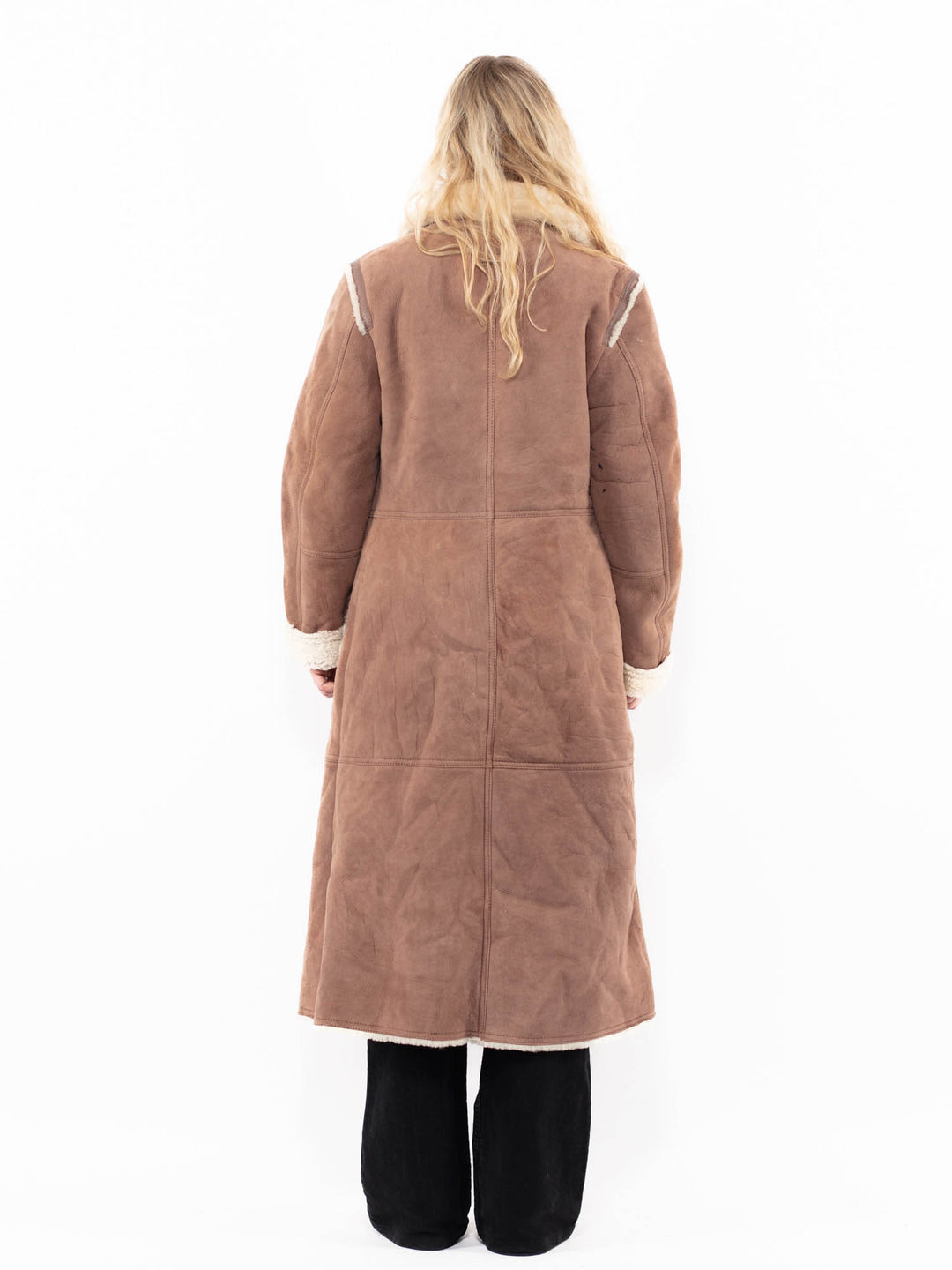 Vintage 00's Women Sheepskin Coat in BrownA0905