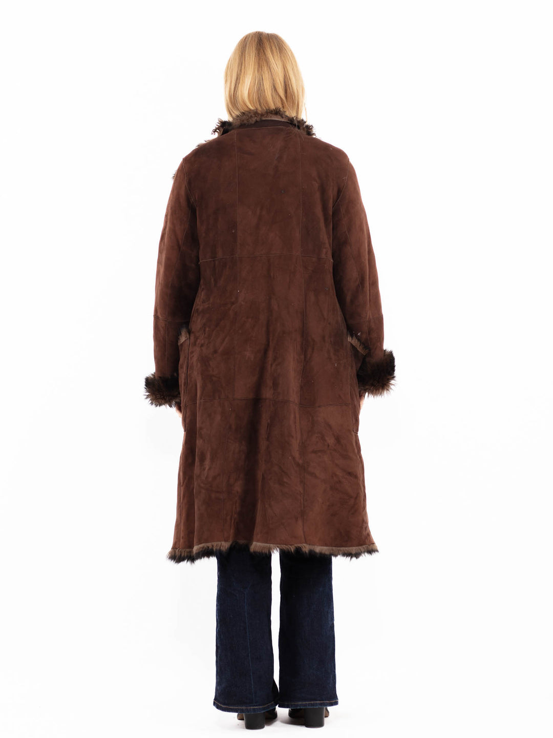 Vintage 00's Penny Lane Sheepskin Coat in Brown