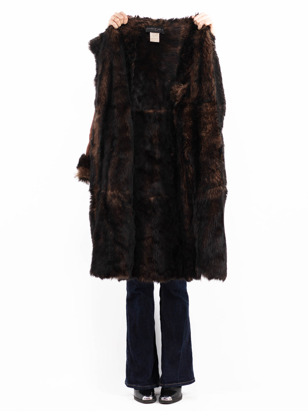 Vintage 00's Penny Lane Sheepskin Coat in Brown