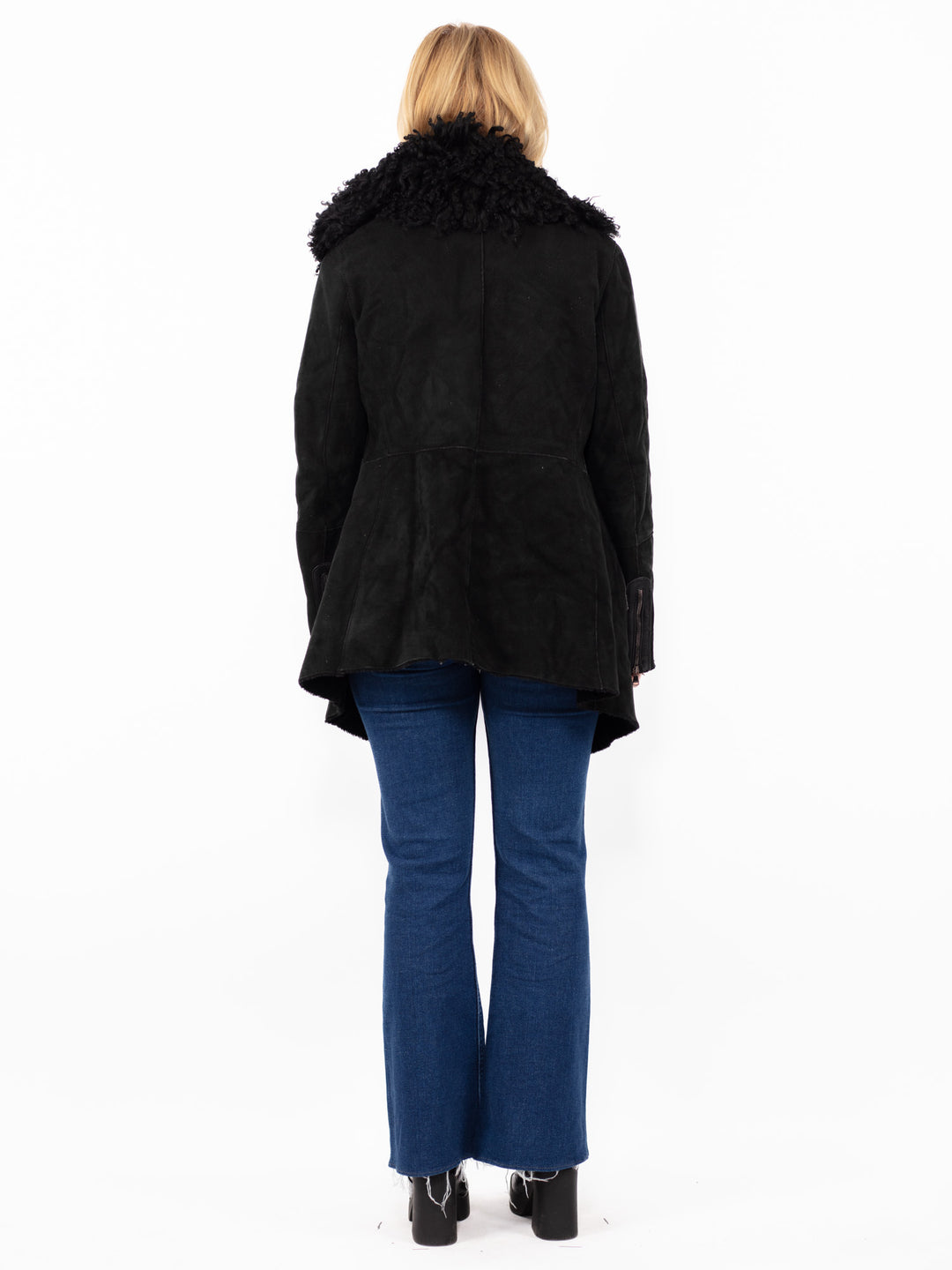 Vintage 00's Penny Lane Sheepskin Coat in Black