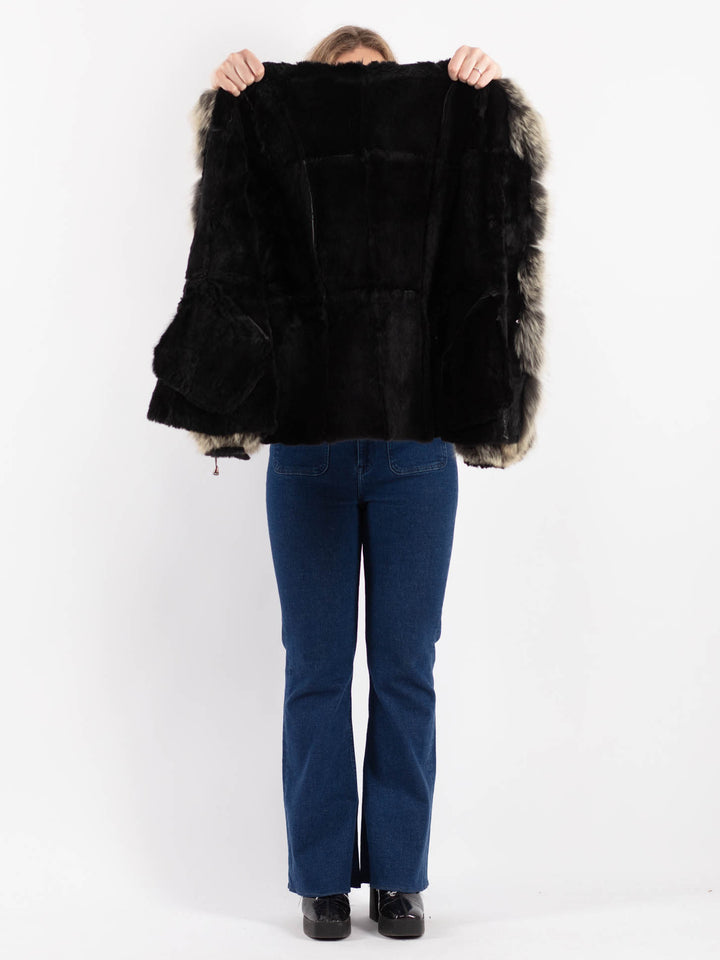 Vintage 00's Penny Lane Sheepskin Jacket in Gray