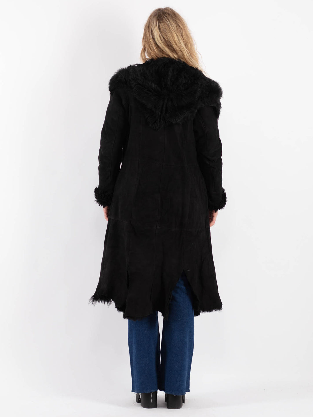 Vintage 00's Women Sheepskin Coat in BlackV9207