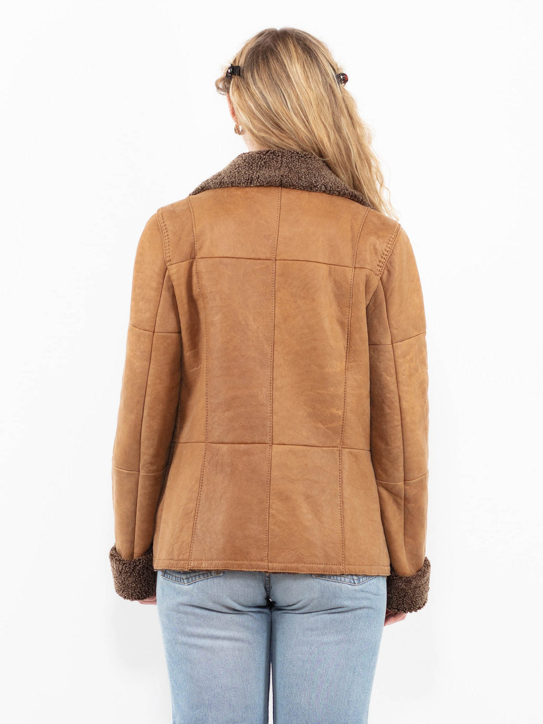 Vintage 00's Women Sheepskin Jacket in BrownA0293