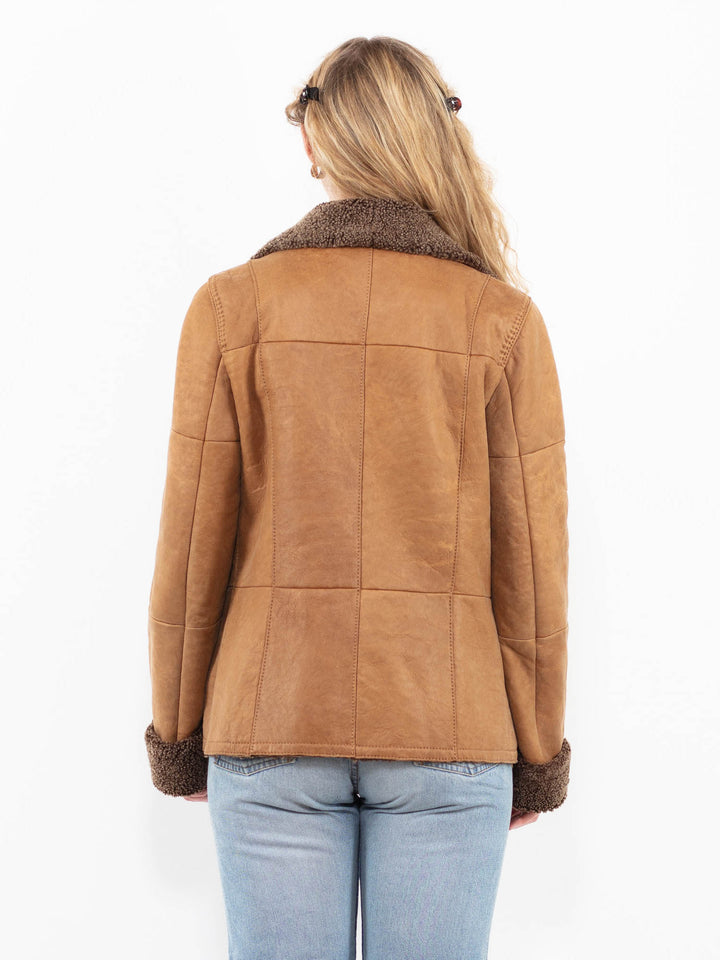 Vintage 00's Women Sheepskin Jacket in BrownA0293