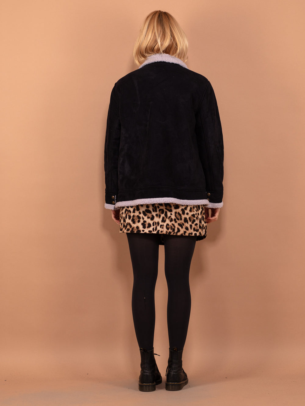 Vintage 00's Women Sherpa Jacket in Black - NorthernGrip
