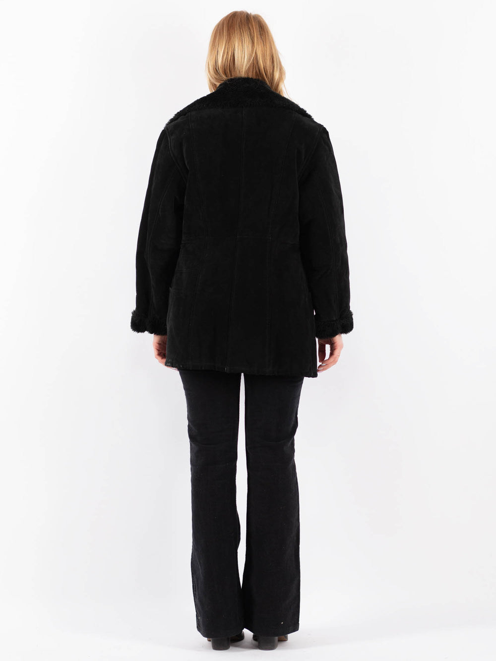 Vintage 00's Women Suede Sherpa in BlackV9674