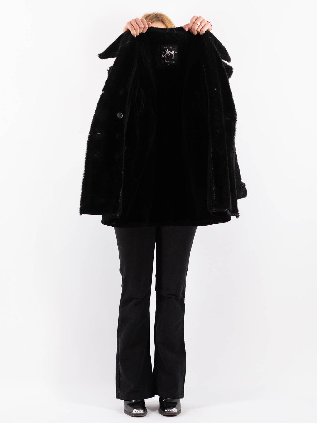 Vintage 00's Women Suede Sherpa in BlackV9674
