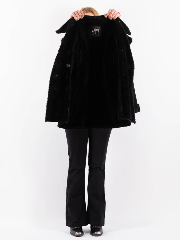 Vintage 00's Women Suede Sherpa in BlackV9674