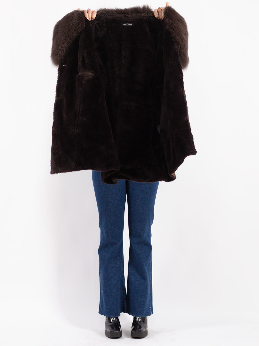 Vintage 00's Women Suede Jacket in Brown