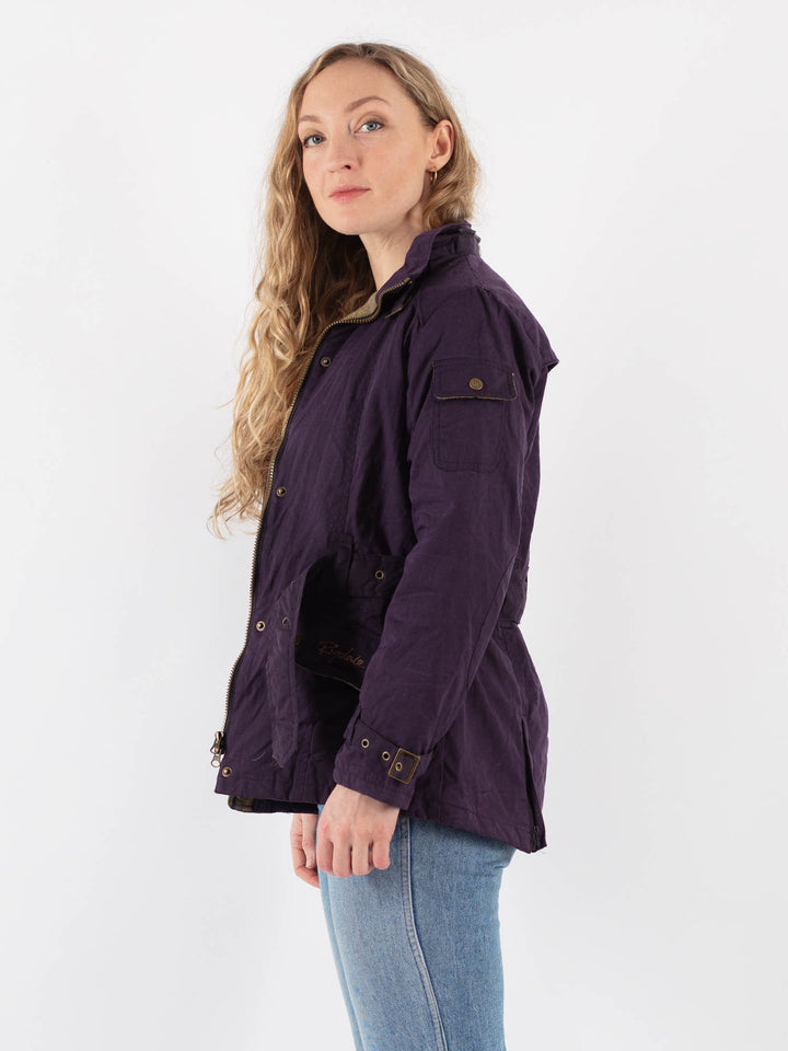 Vintage 00's Women Waxed Cotton Jacket in Purple