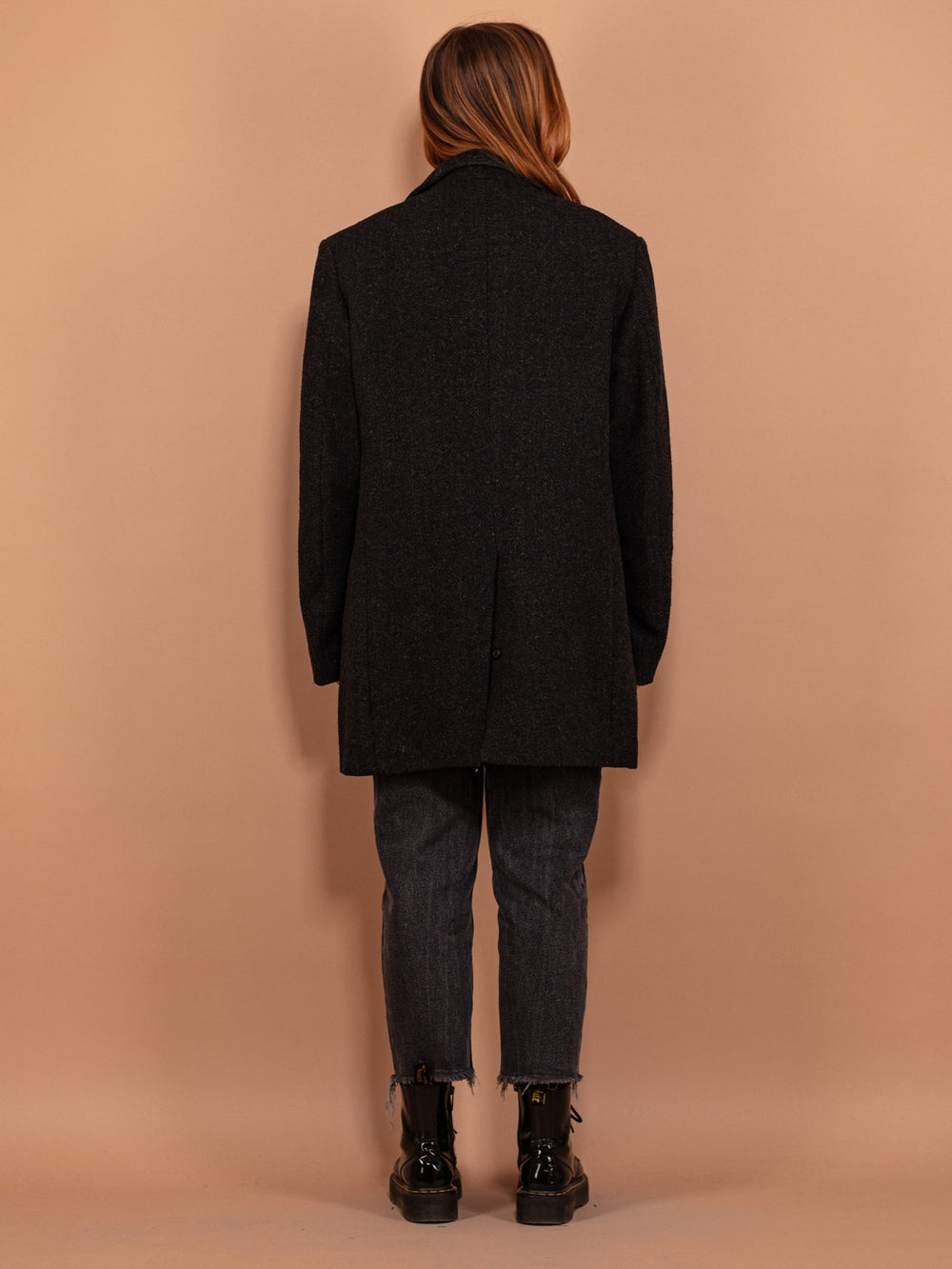 Vintage 00's Women Wool Blend Coat in Gray - NorthernGrip