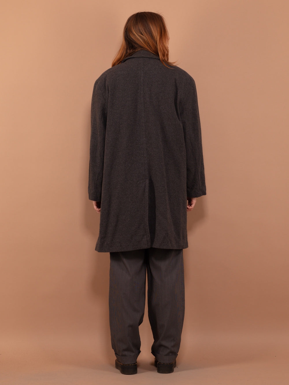 Vintage 00's Women Wool Blend Coat in Gray - NorthernGrip