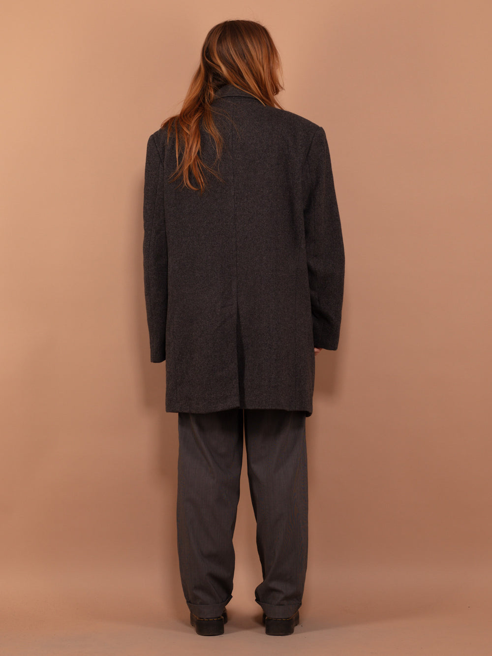Vintage 00's Women Wool Blend Coat in Gray - NorthernGrip