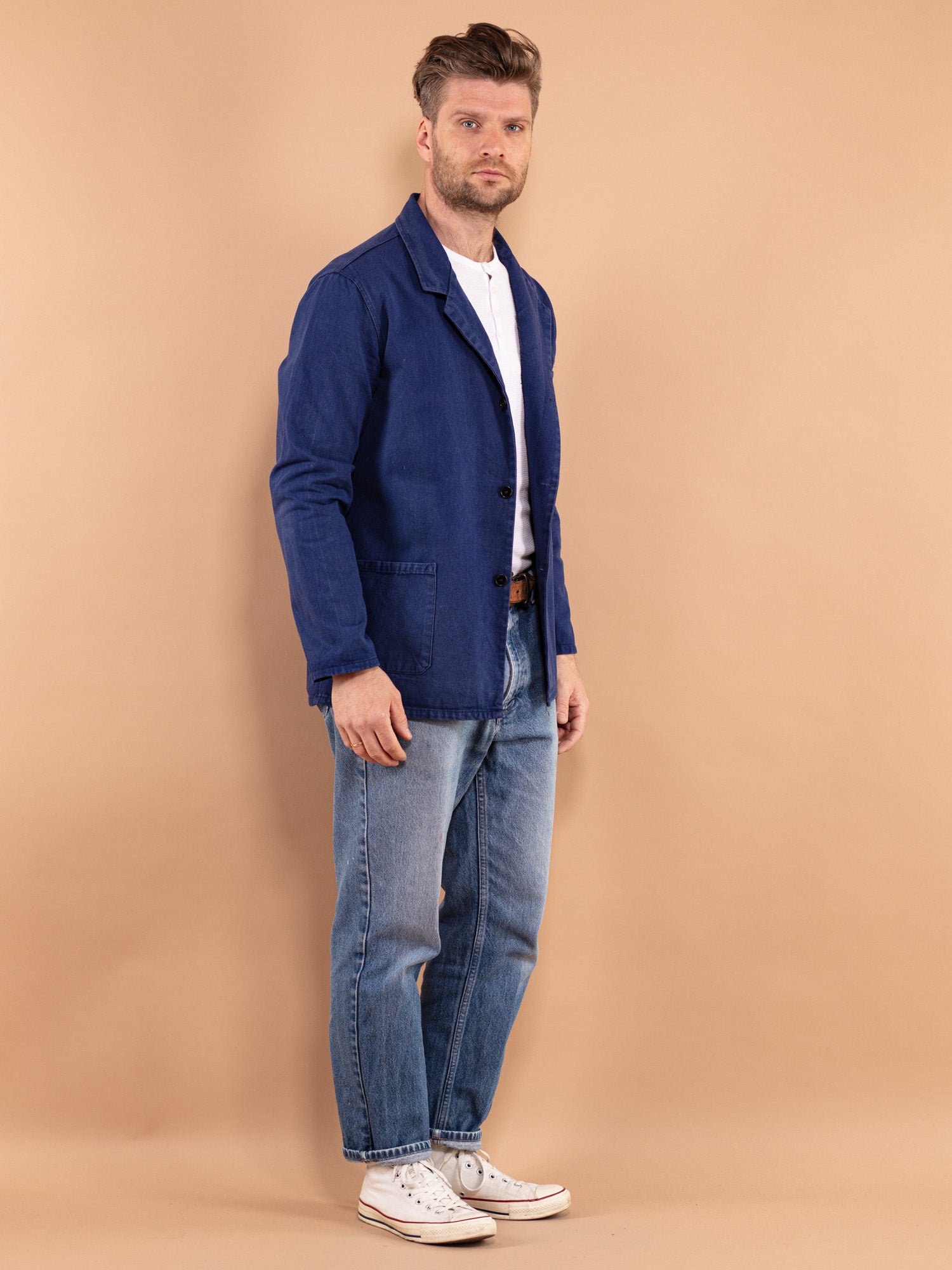 60s French work jacket サイクリスト　メカニック　フレンチ Vintage 60's Men French Work Jacket – NorthernGrip