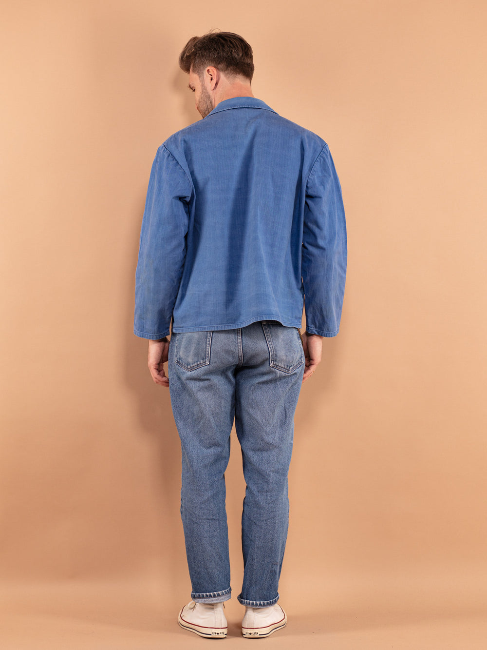 Vintage 60's Men Sun Faded Work Jacket - NorthernGrip