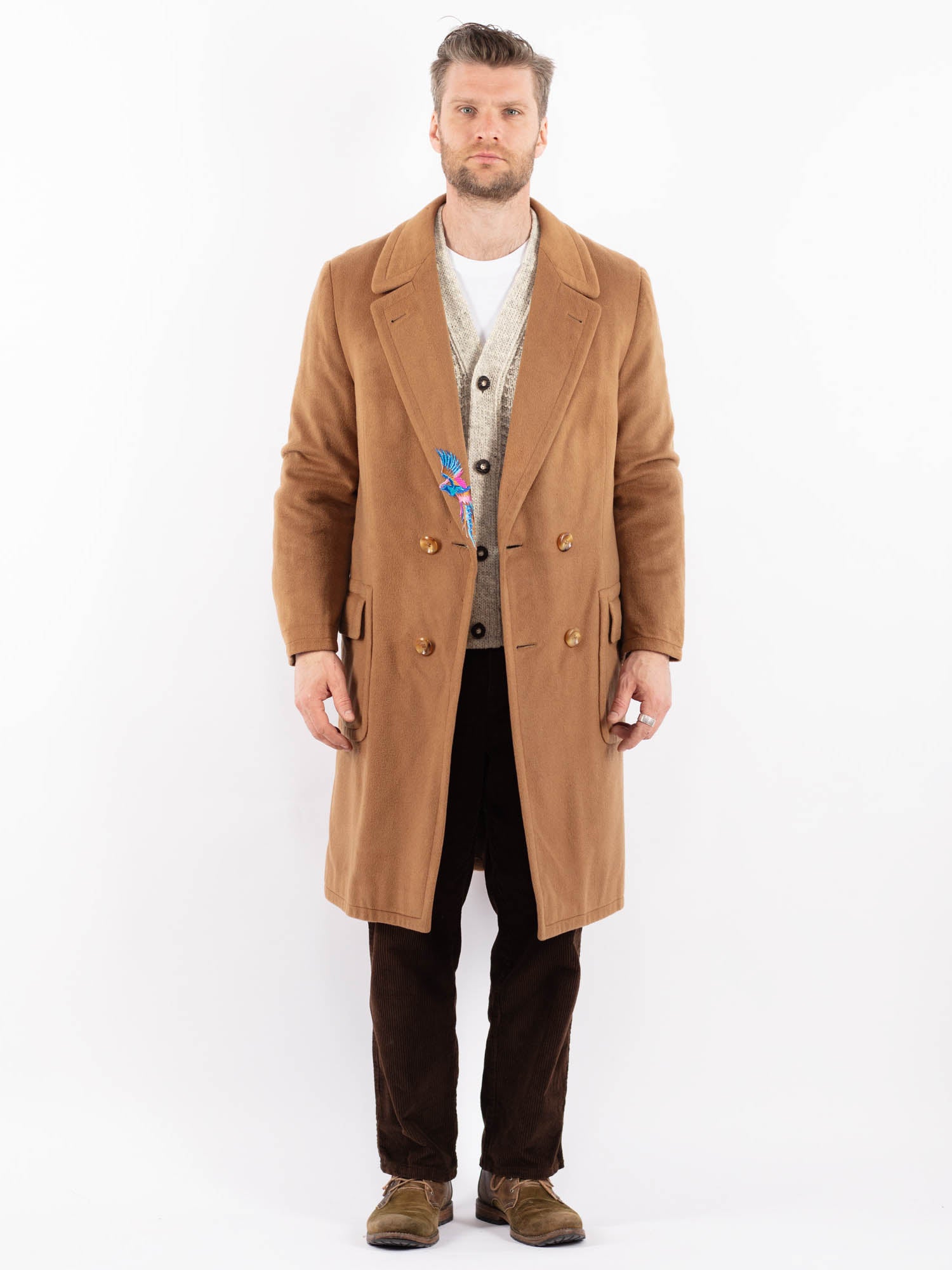 Online Vintage Store | Vintage 60's Men Cashmere Wool Blend Coat