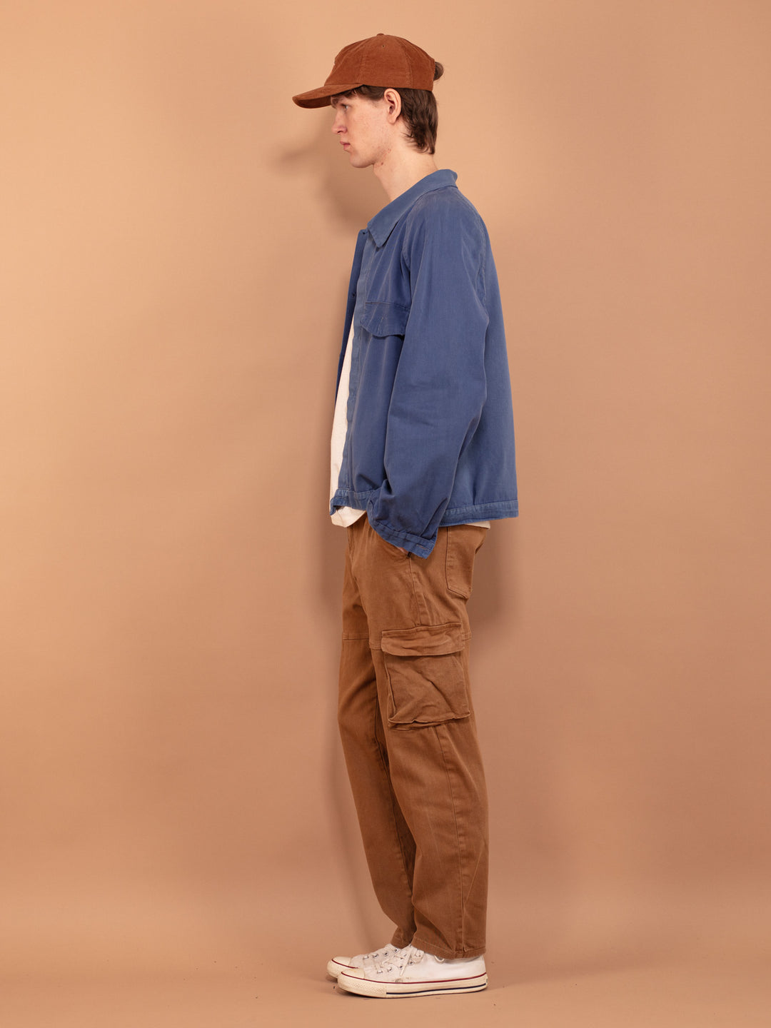 Vintage 60's Bleu-de-travail Sun Faded Work Jacket - NorthernGrip