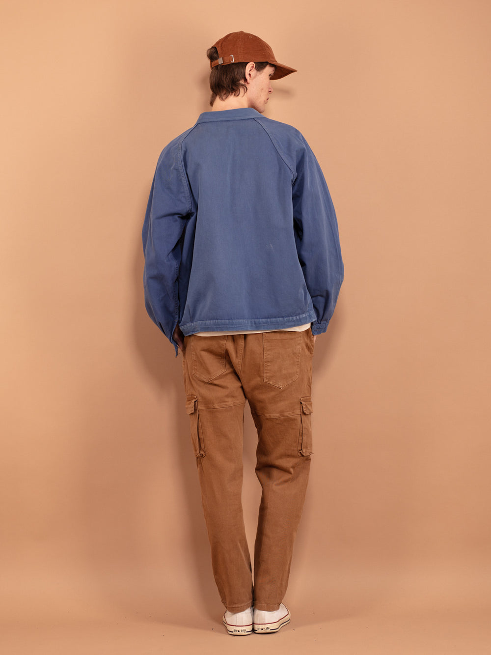 Vintage 60's Bleu-de-travail Sun Faded Work Jacket - NorthernGrip