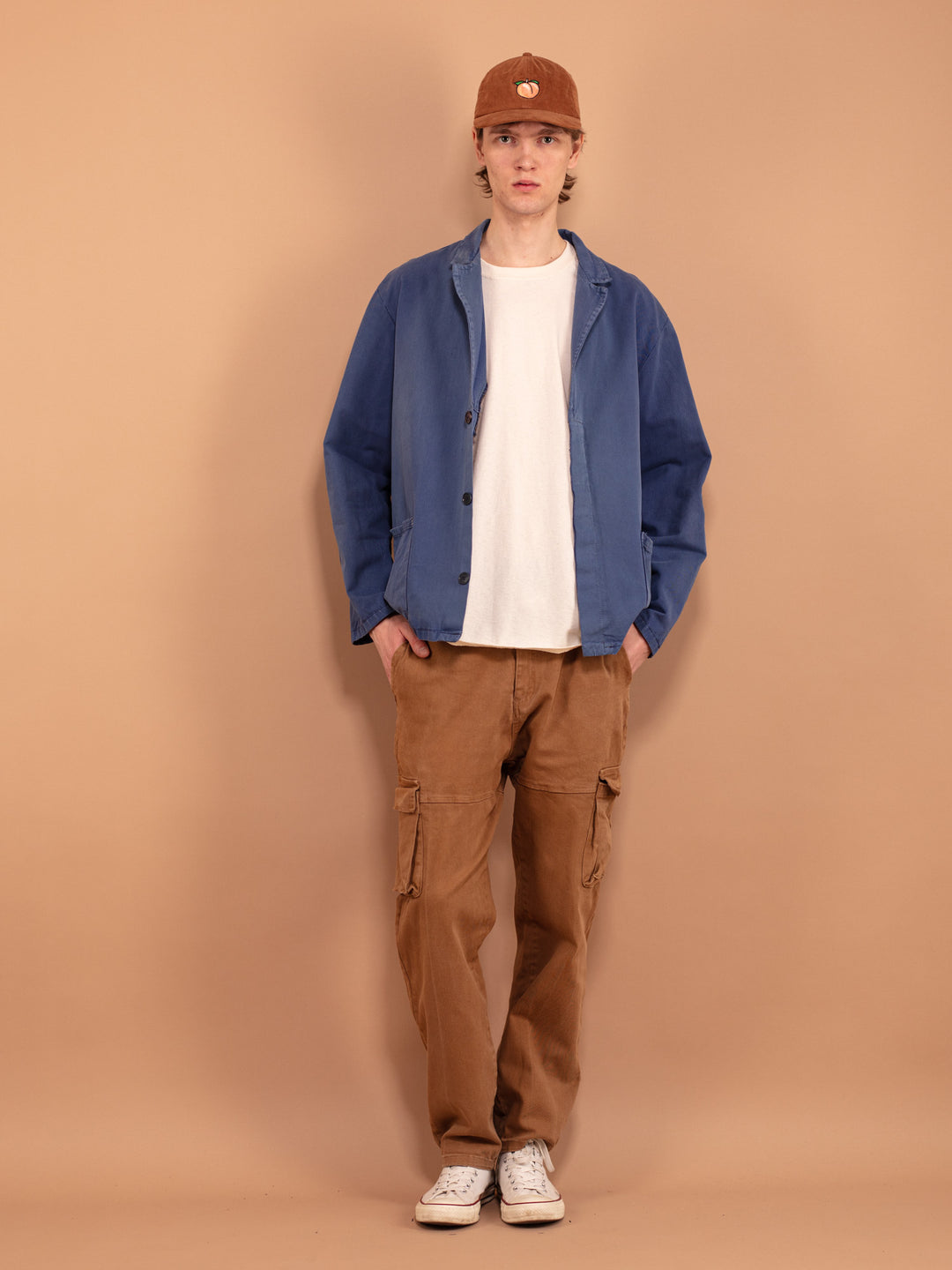 Vintage 60's Bleu-de-travail Sun Faded Work Jacket - NorthernGrip