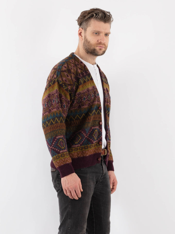 Vintage 70's Men Cardigan in MultiZ952