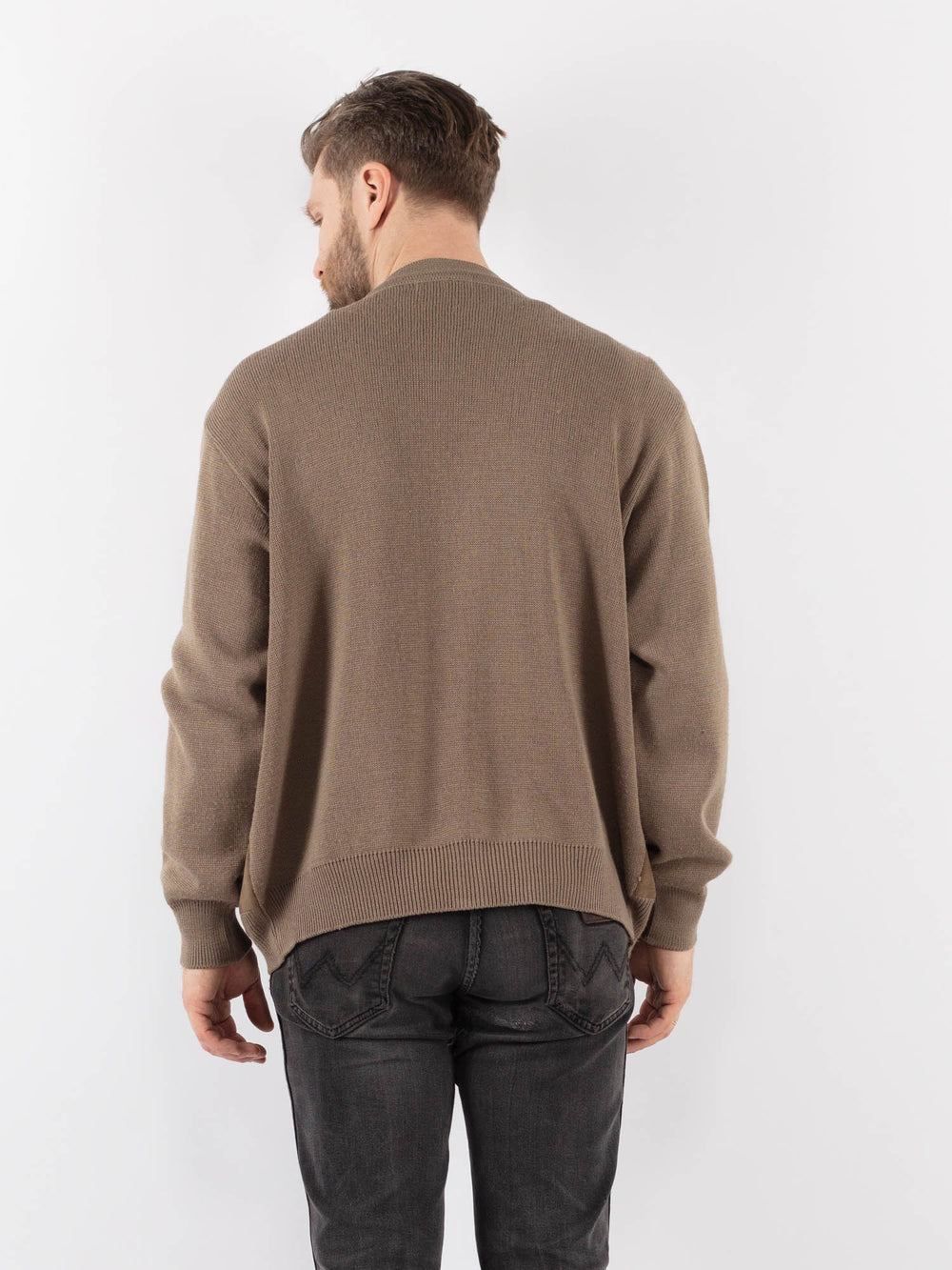 Vintage 70's Men Cardigan in BeigeZ961