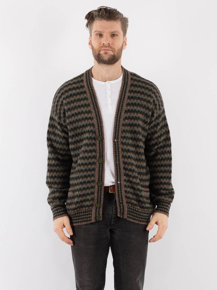 Vintage 70's Men Cardigan in MultiZ970