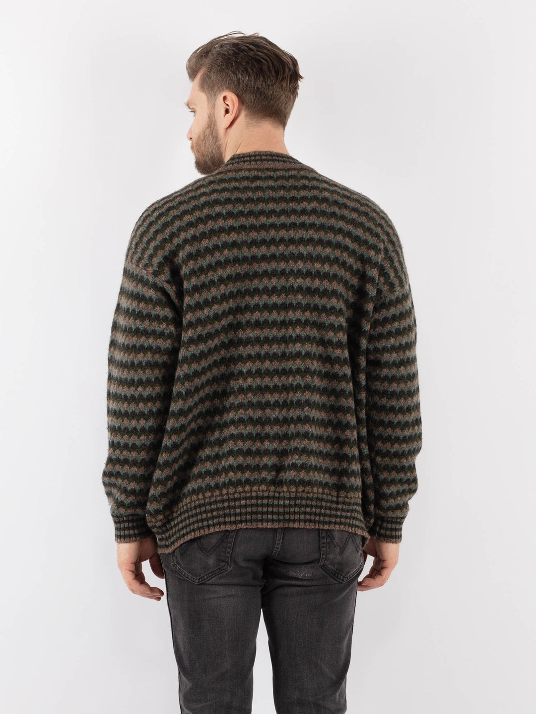 Vintage 70's Men Cardigan in MultiZ970